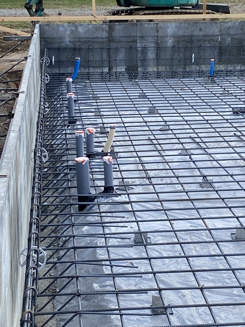 基礎工事　ベース筋配筋