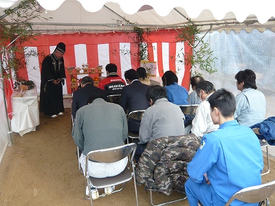 地鎮祭と起工式。