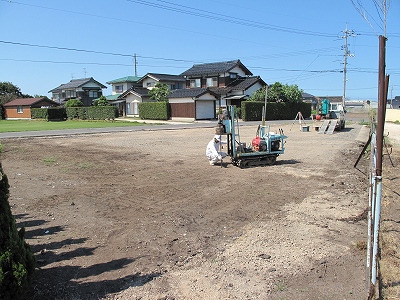 地盤調査。