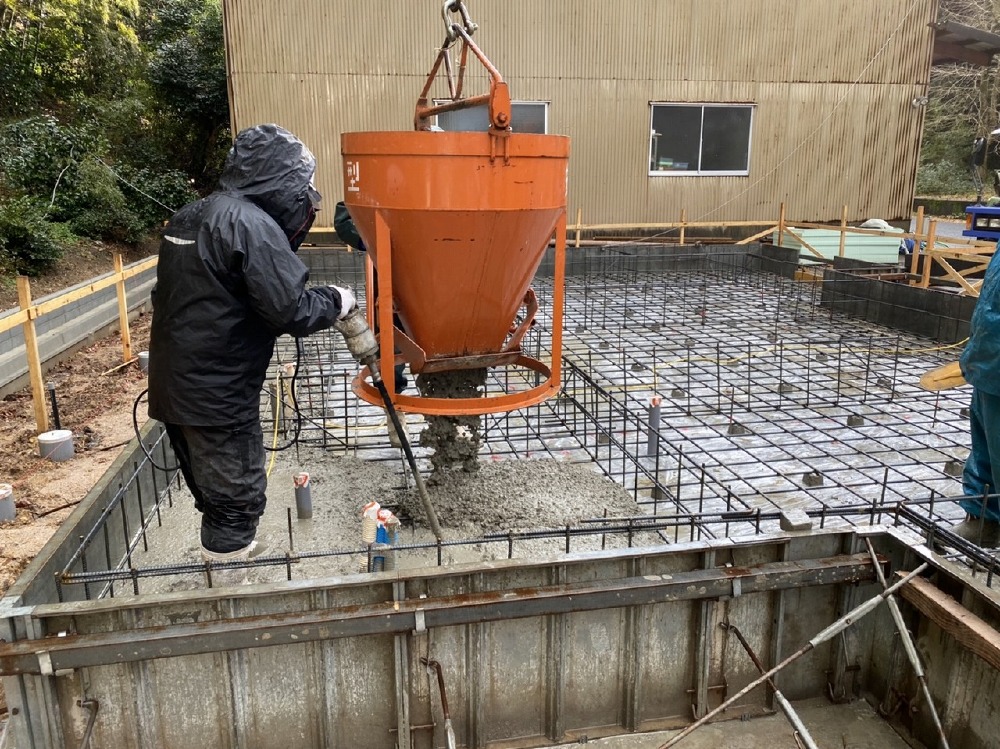 ☆基礎工事　土間コンクリート打設☆