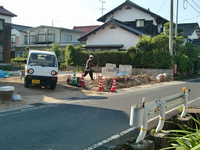 土留めブロック工事