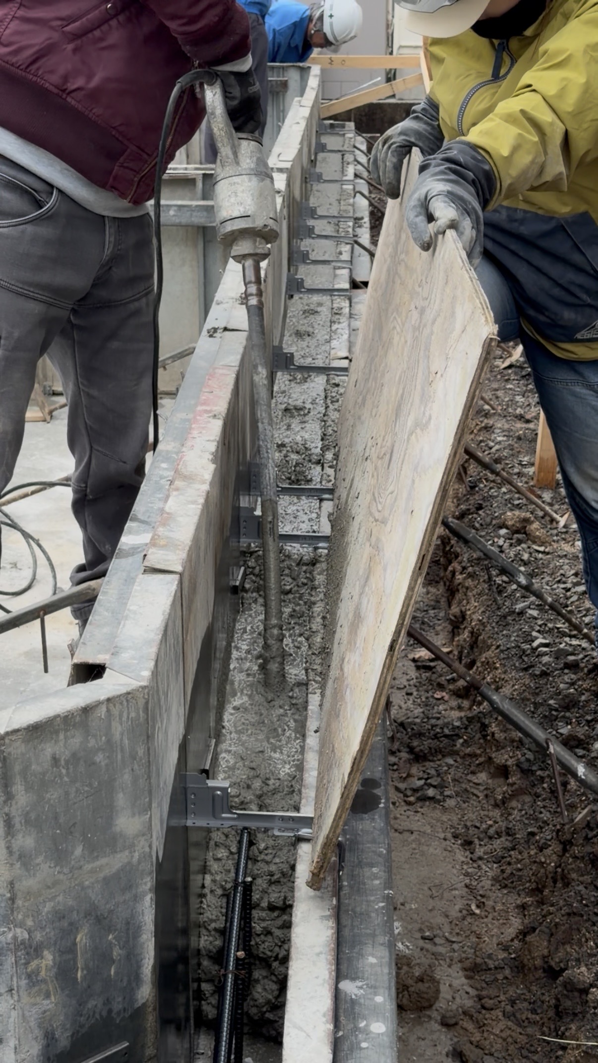 立上り型コンクリート打設